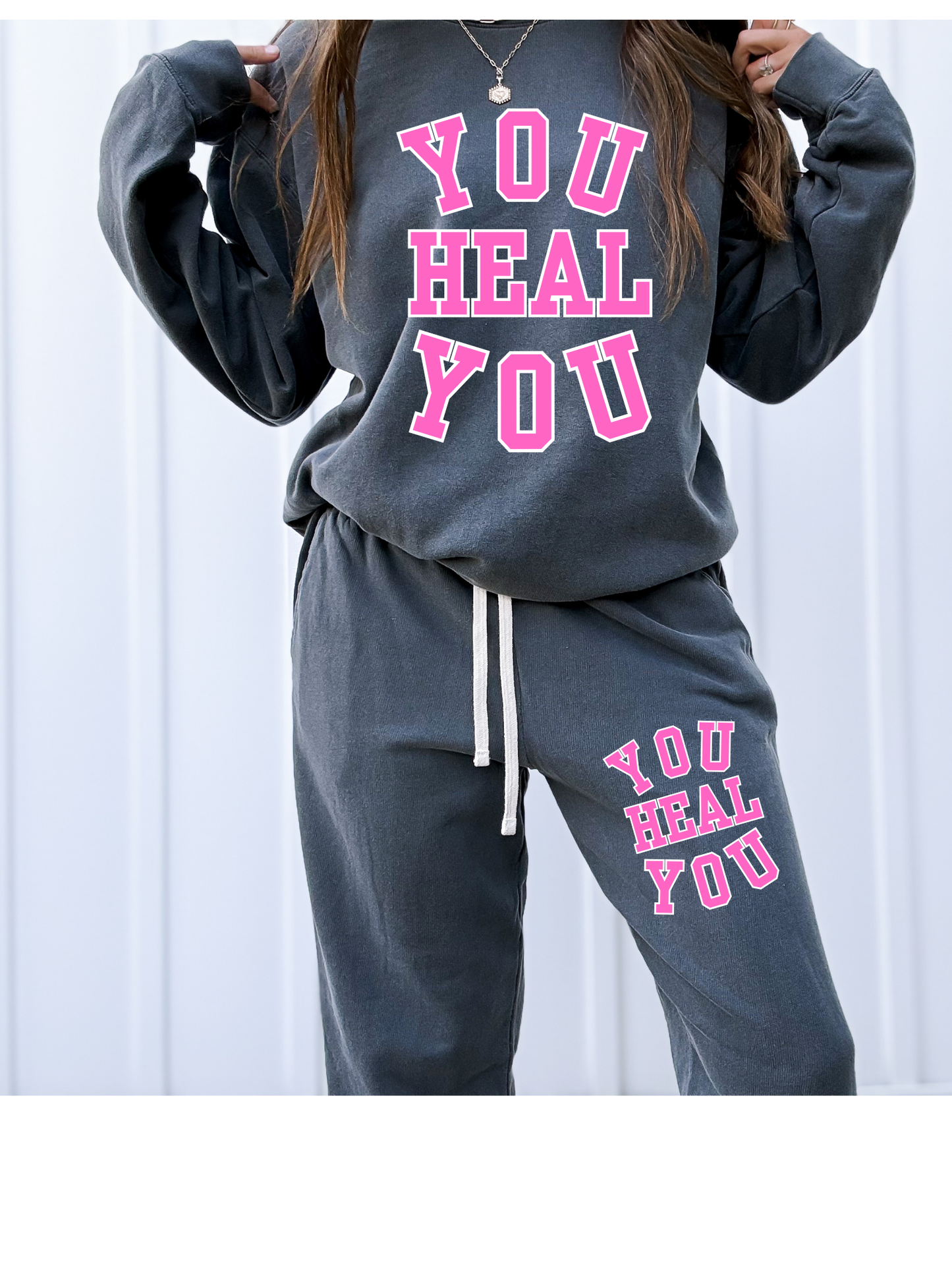 You Heal You Comfort Colors Crewneck Sweatshirt 100% Cotton
